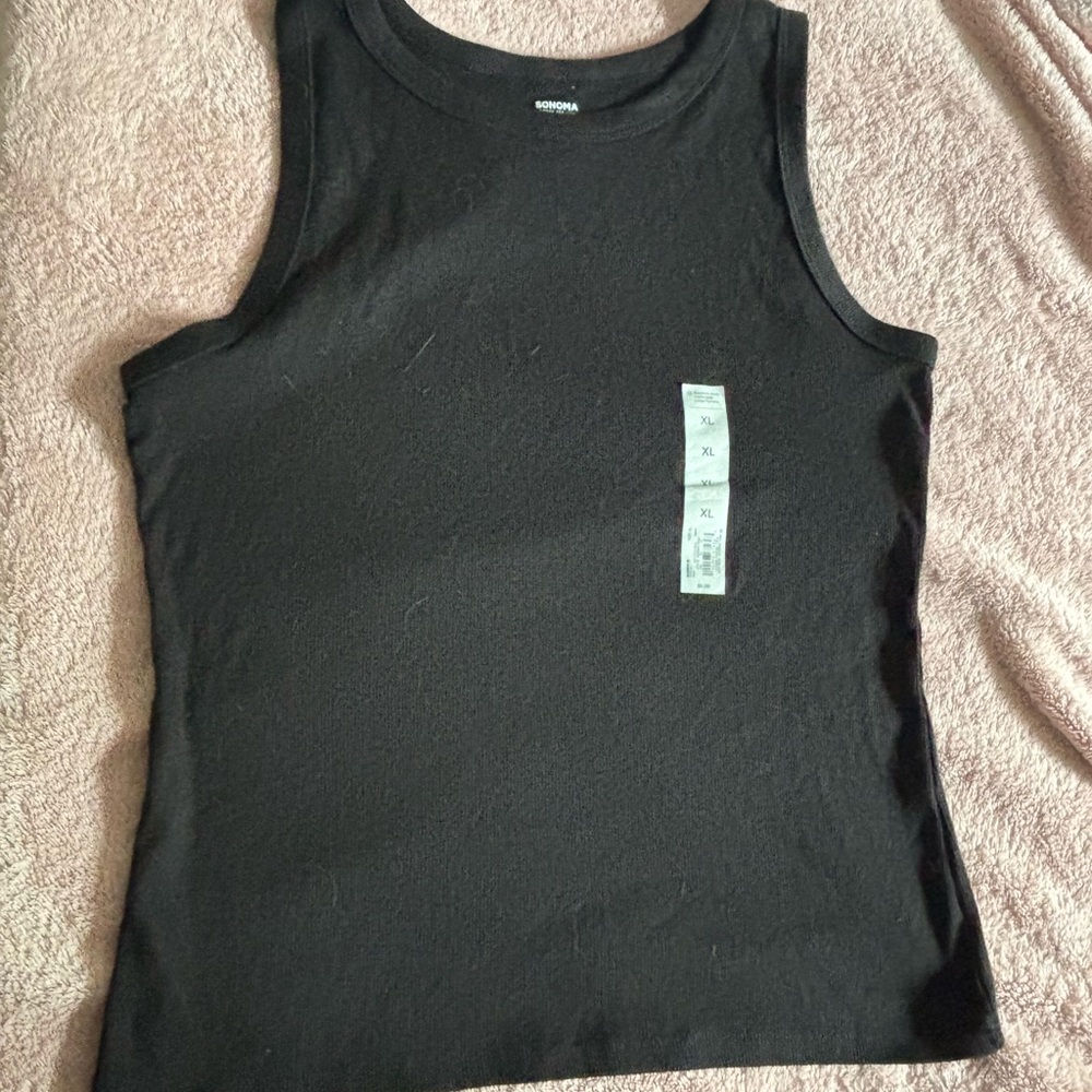 Sonoma Fitted Black Tank Top